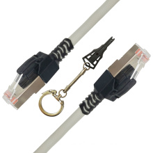 BEHPEX Locking with Key Cat6a Patch Cord 100% Pure Copper Networking Jumper Cable